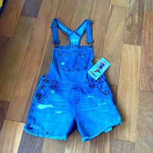 Denim shirt overalls size L. NWT